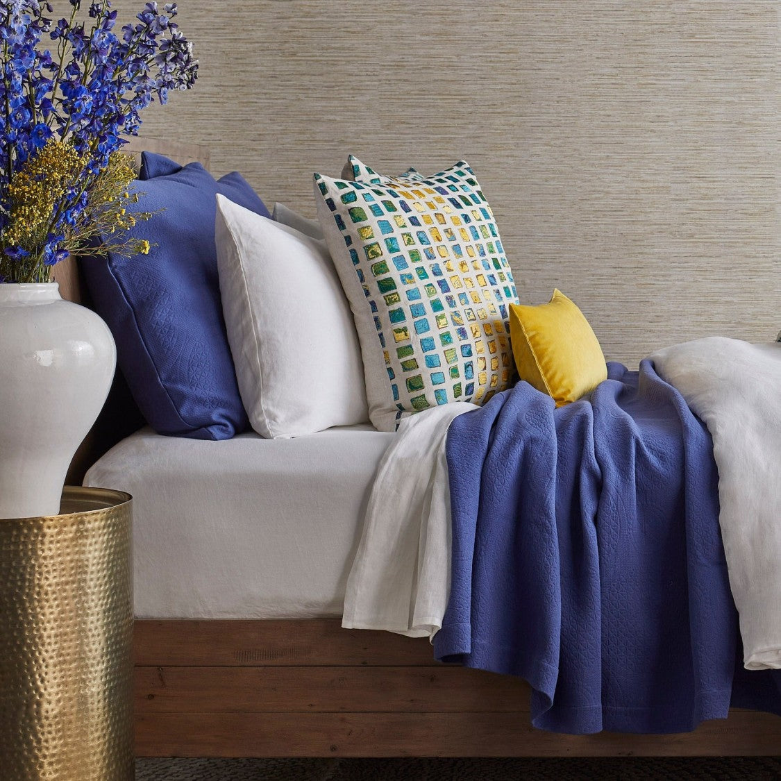 Ann Gish Great Hall Coverlet Set - Indigo