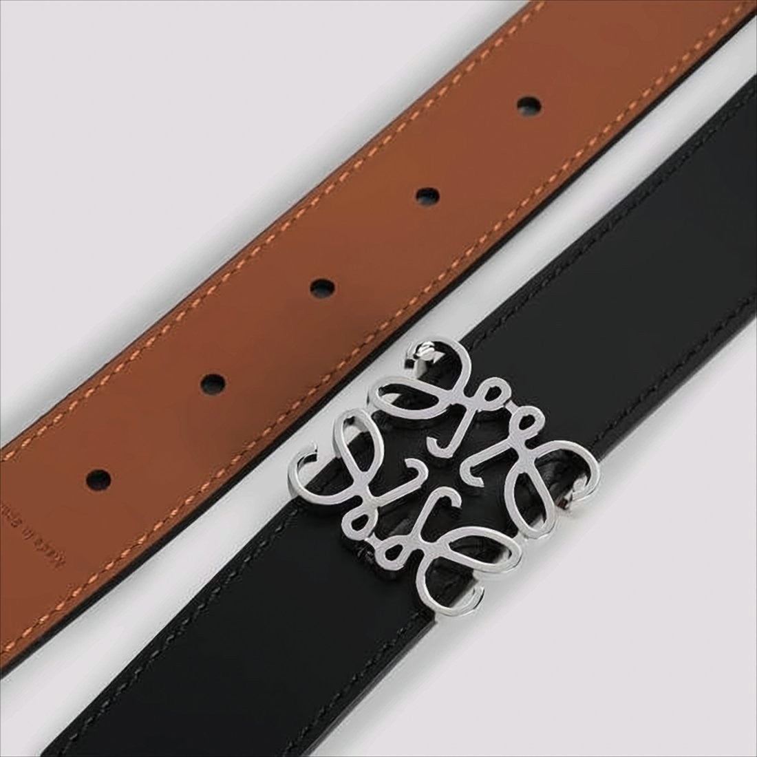 Loewe Regular Calf Leather Belt With Artistic Buckle