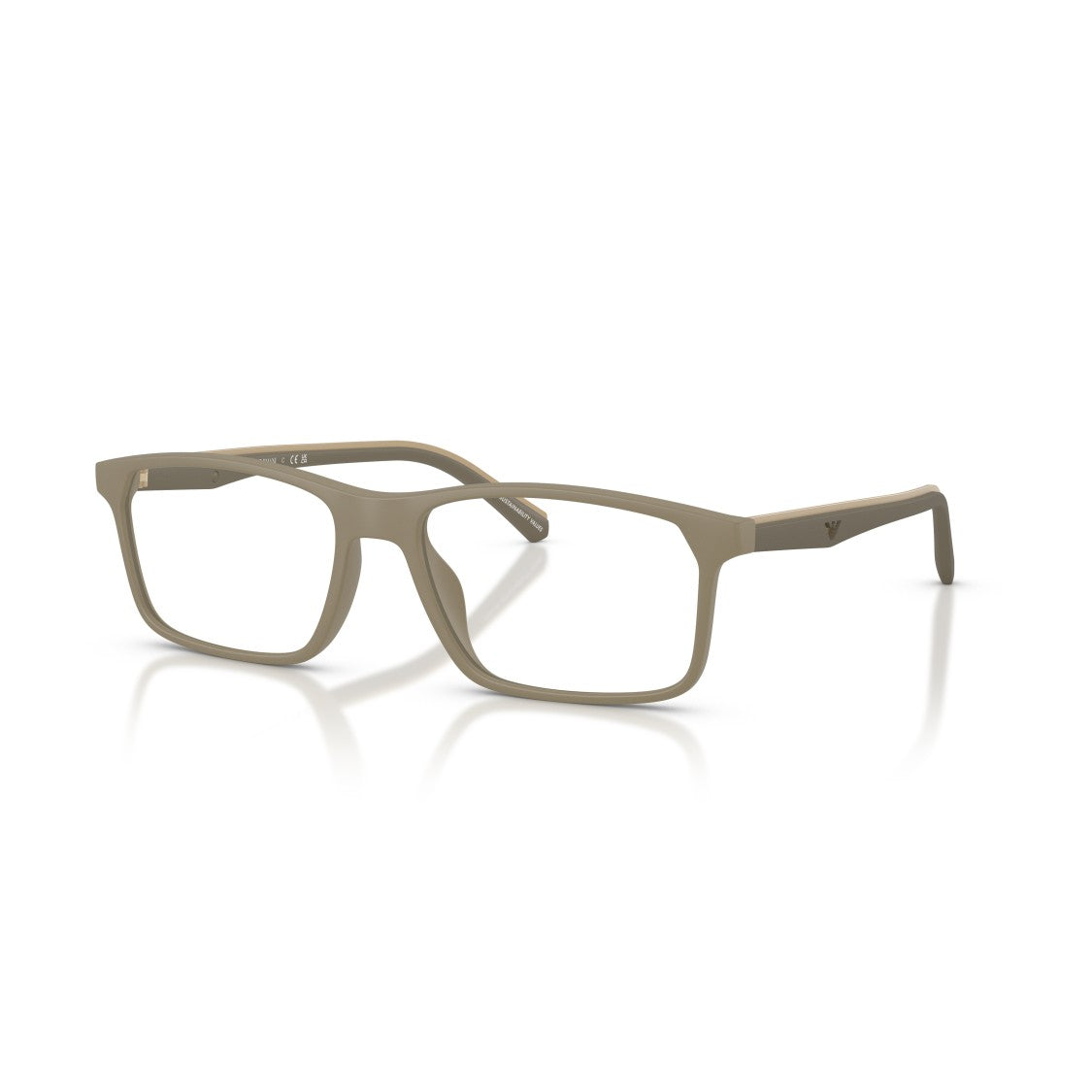 Emporio Armani 0Ea3266u Matte Finish Rectangular Eyeglasses With Subtle Logo Detail