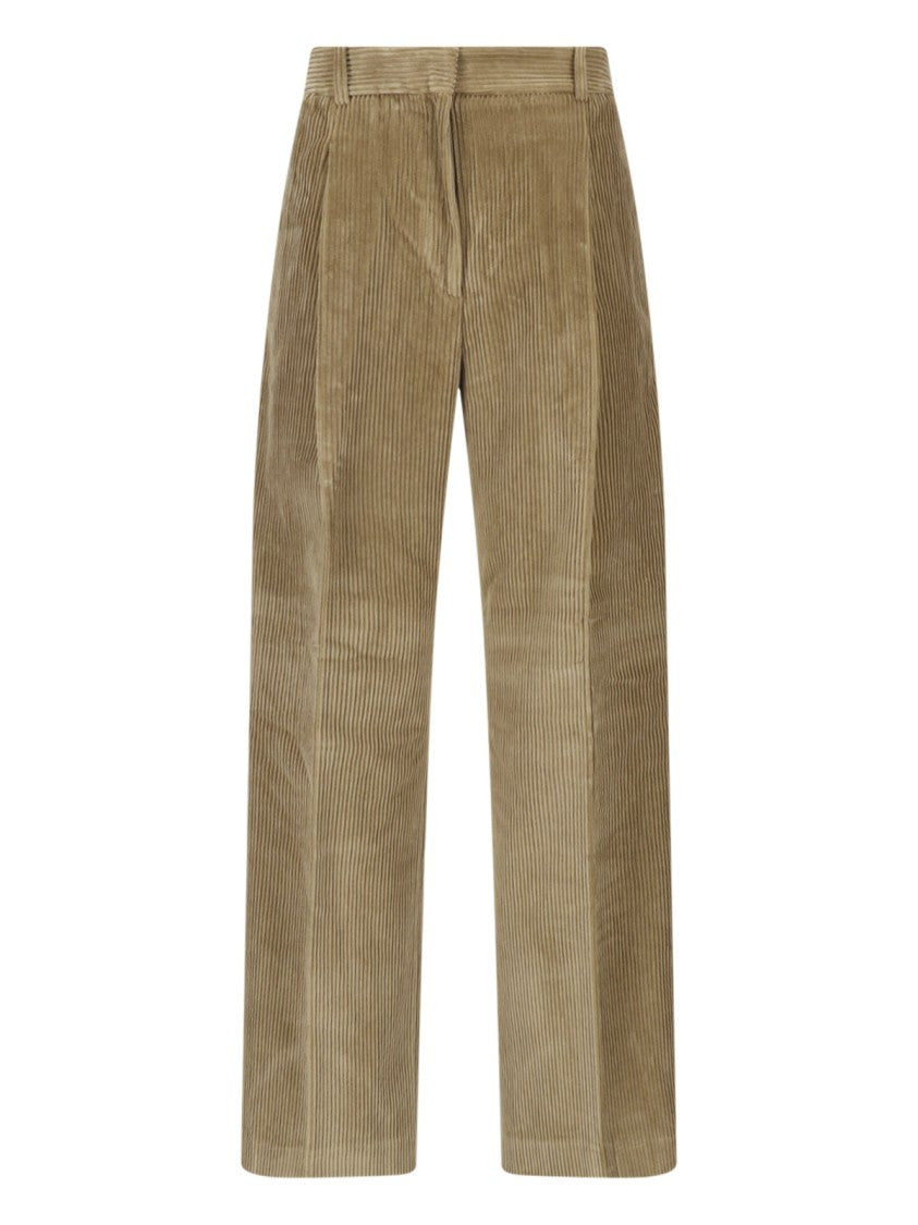 Róhe Ted Beige Straight-Leg Corduroy Pants