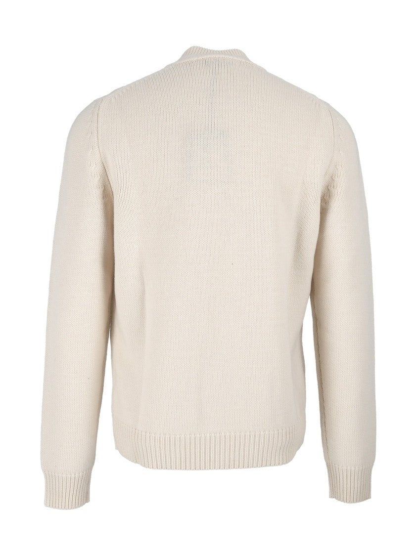 Peserico Man Sweater Cable Knit Half-Zip Sweater