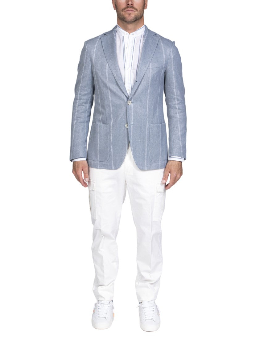 Peserico White Flap Pocket Cargo Pants