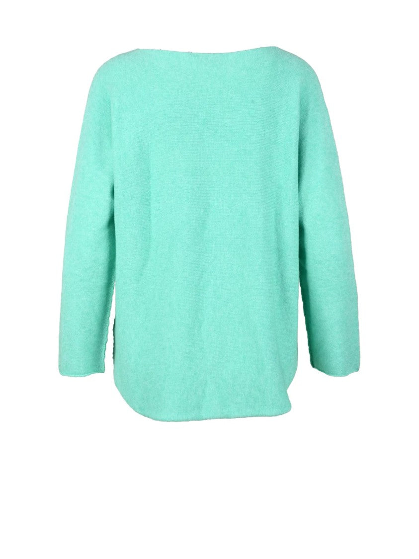 Spadalonga Aqua Green Minimalist Crewneck Sweater