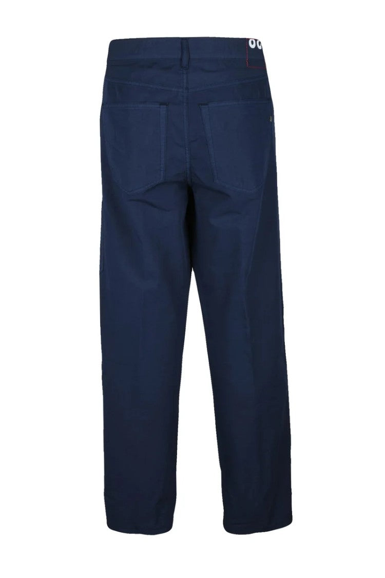 Dondup Paco Cotton Silk Trousers - Blue