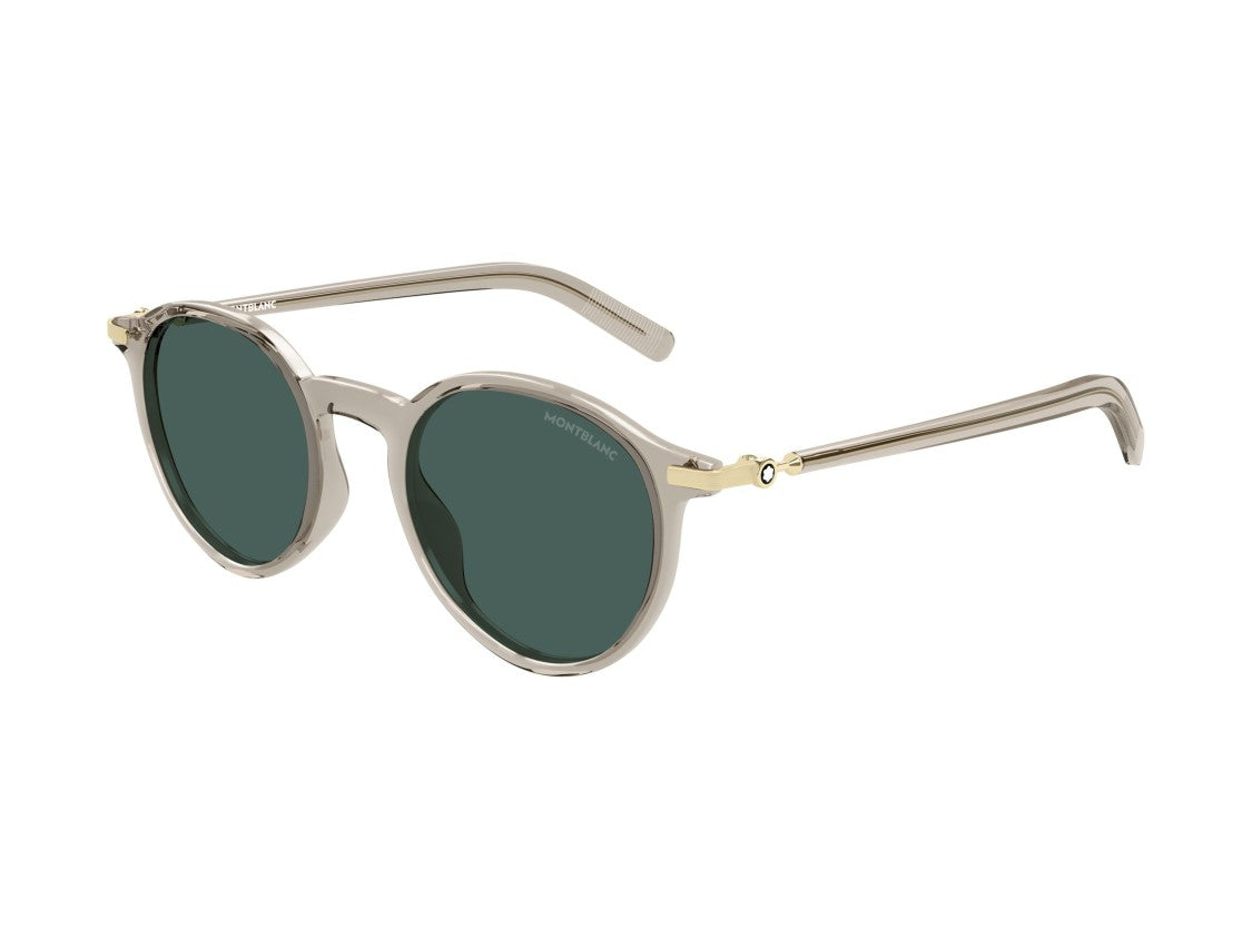 Montblanc Gold Beige Mb0461s Translucent Round Sunglasses