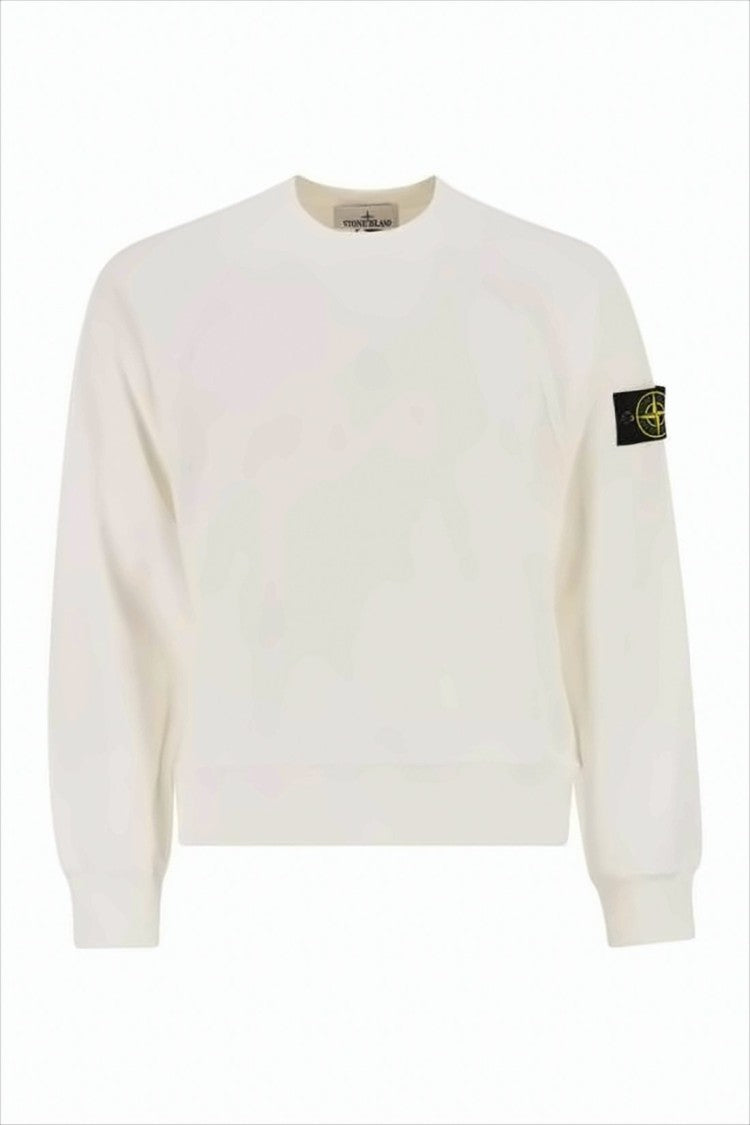 Stone Island Long-Sleeve Minimalist Cotton T-Shirt With Compass Logo