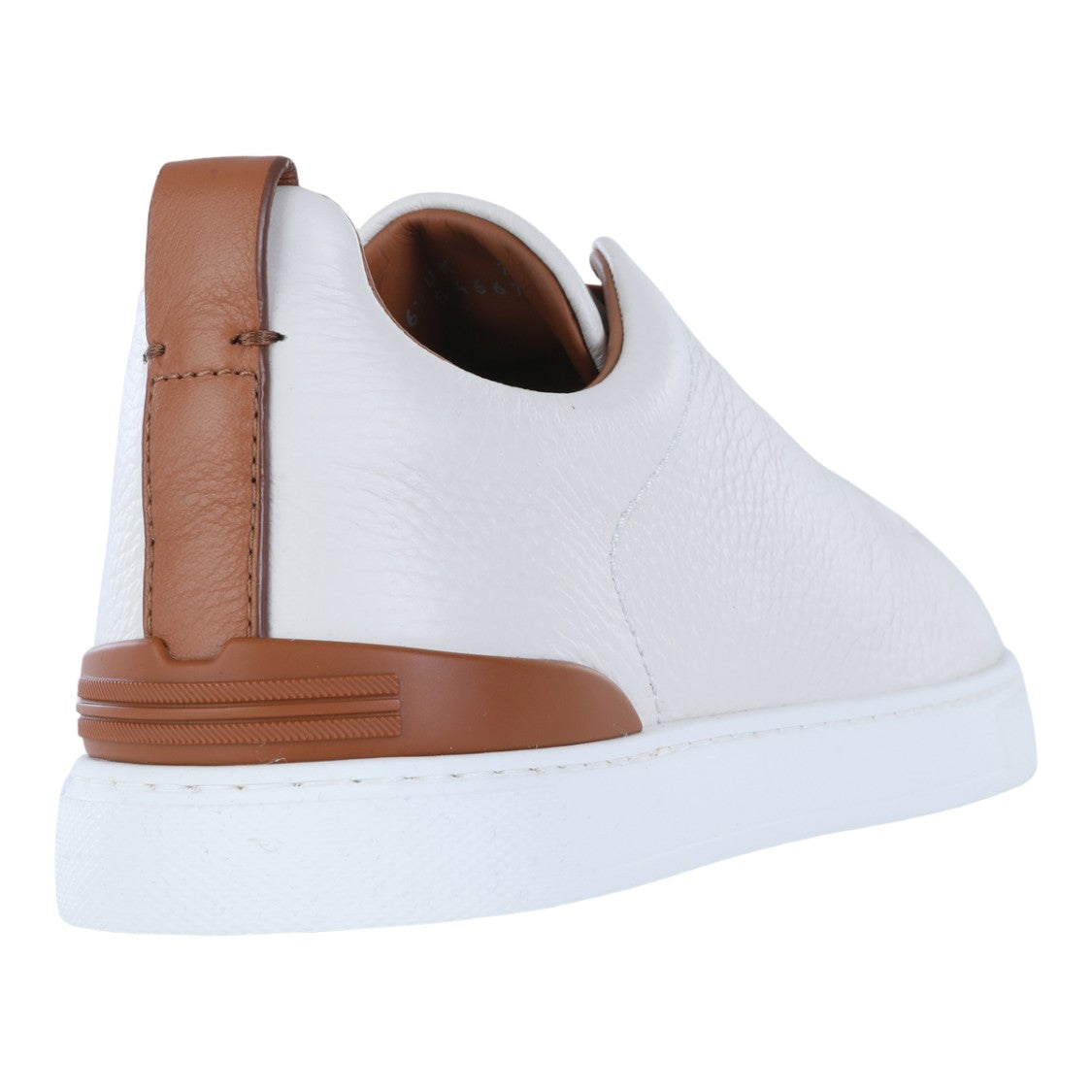 Zegna Low-Top Leather Sneakers With Textured Finish