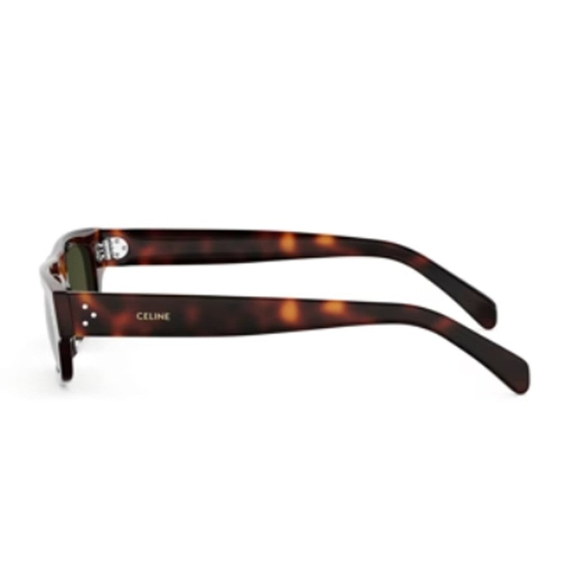 Celine Havana Three Dots Acetate Rectangular Sunglasses