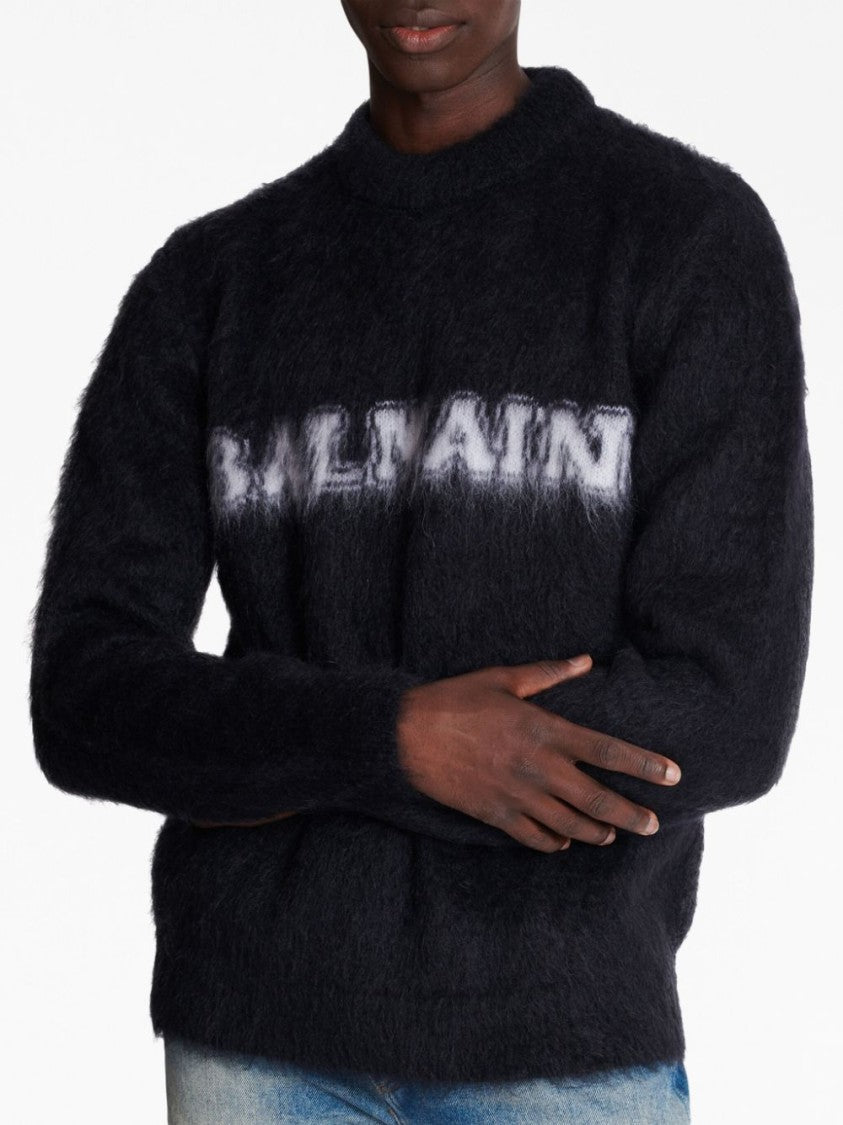 Balmain Brushed-Finish Mohair Blend Jumper