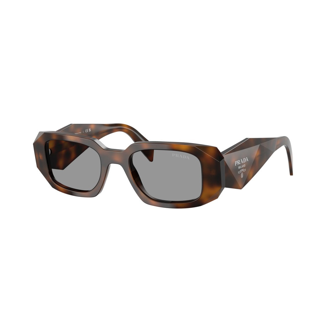 Prada 0Pr 17Ws Oversized Rectangular Tortoiseshell Sunglasses