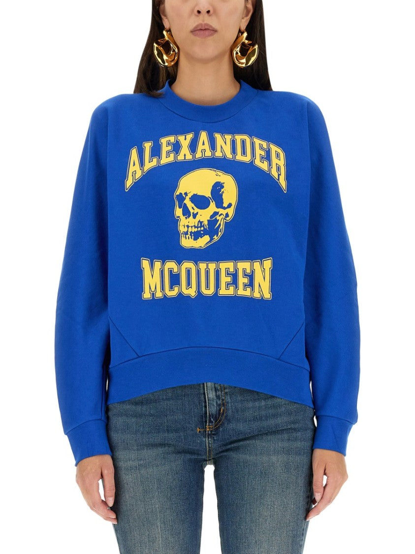 Alexander Mcqueen Varsiity Skull Sweatshirt