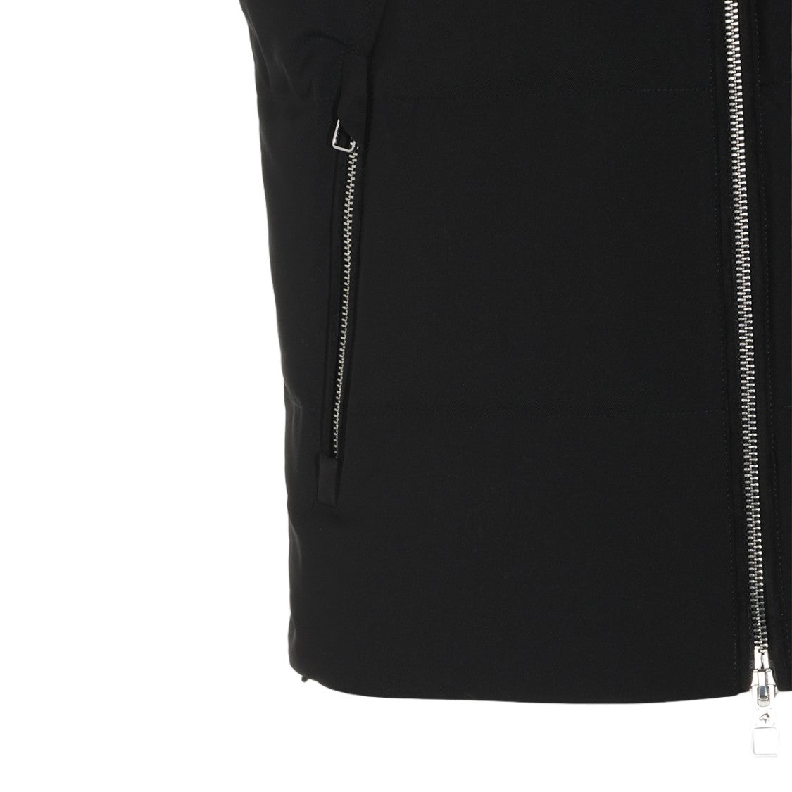 Montecore White Sleeveless High Collar Hooded Coat