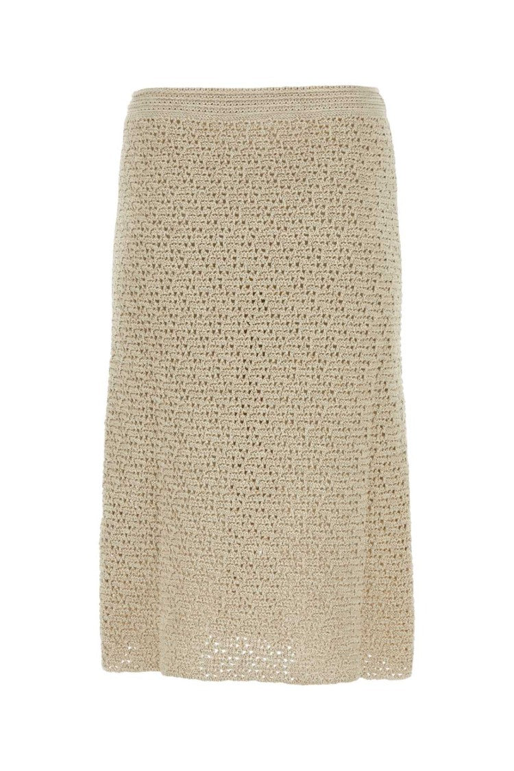 Bottega Veneta Sand Crochet Skirt
