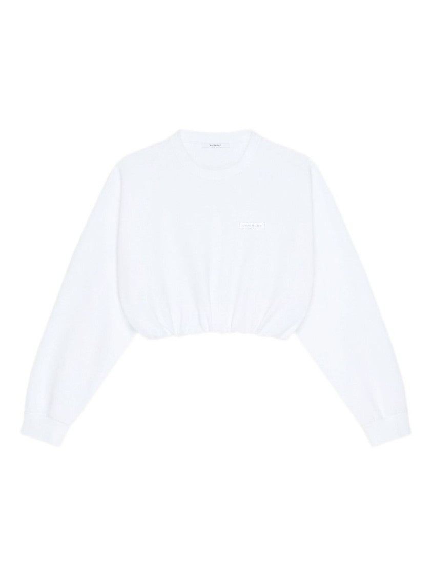 Givenchy Cropped Sweatshirt With Elasticated Waistband