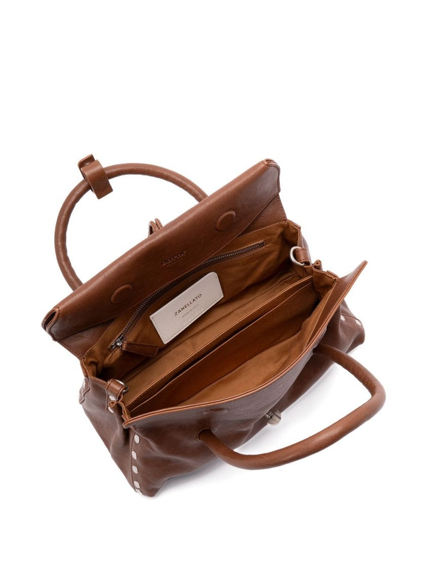 Zanellato Structured Shoulder Bag With Silver-Tone Lock