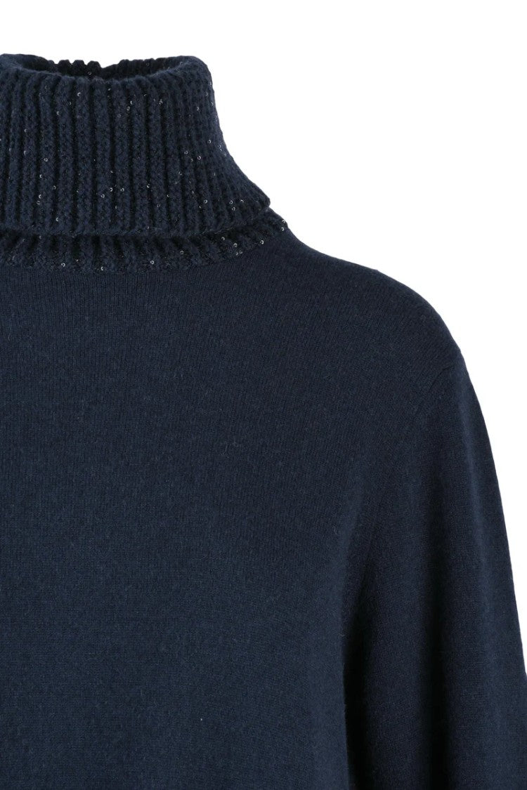 Fabiana Filippi Long Dress Wool Silk Cashmere - Blue