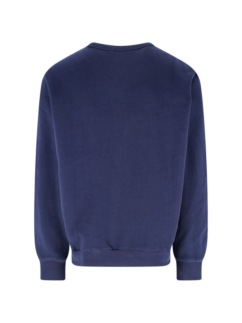 Polo Ralph Lauren Navy Blue Crewneck Cotton Blend Sweatshirt