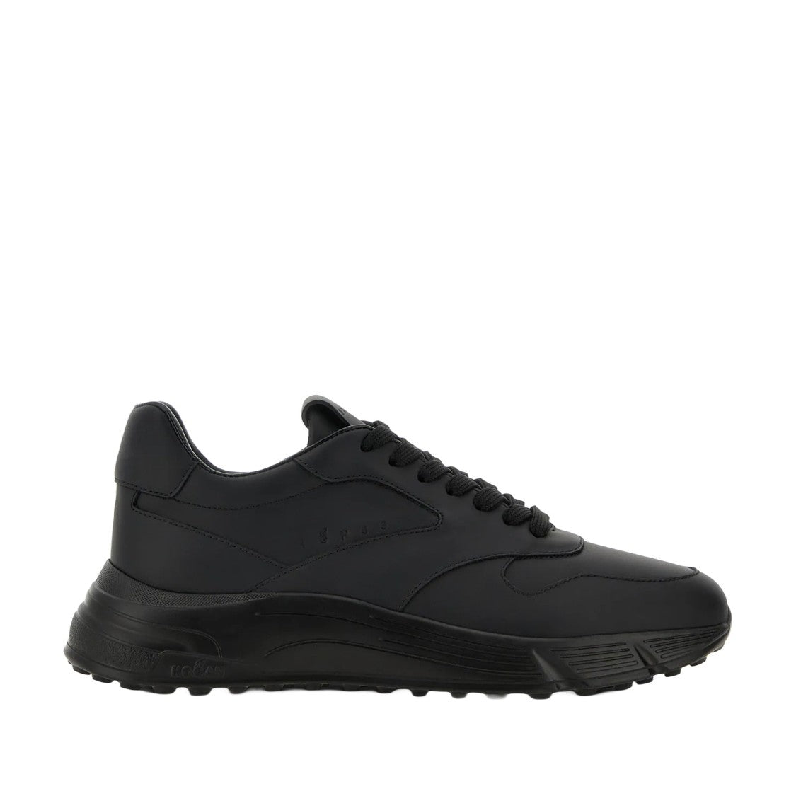 Hogan Hyperlight + Timbr Black Calfskin Lace-Up Sneakers