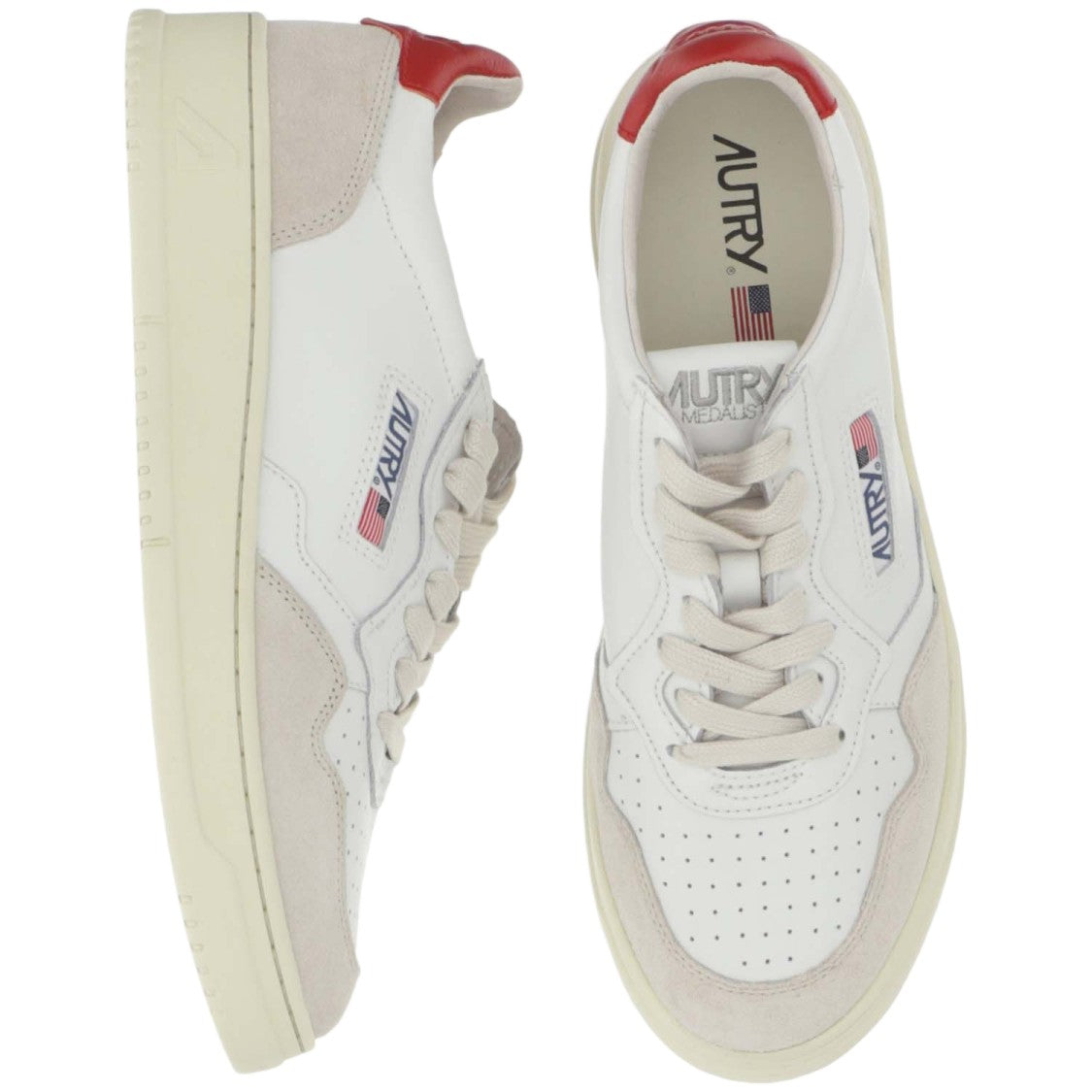 Autry Medalist Low Sneakers With Suede Inserts
