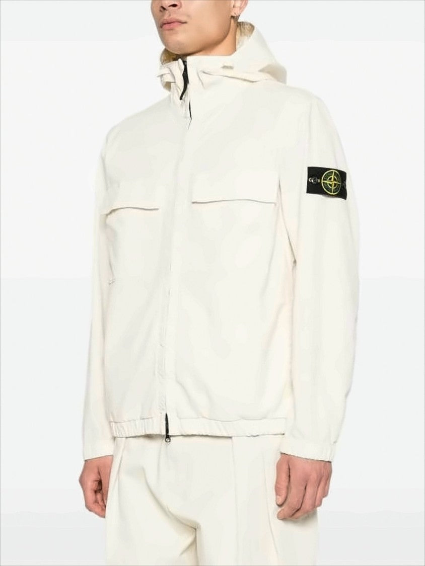Stone Island Lightweight Hooded Jacket With Distinctive Patch