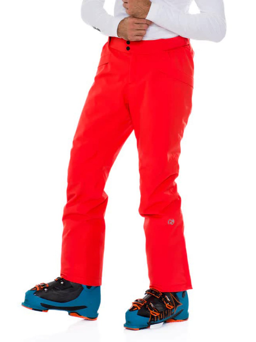 Dkb Red Cortina Seam-Detail Straight-Leg Pants