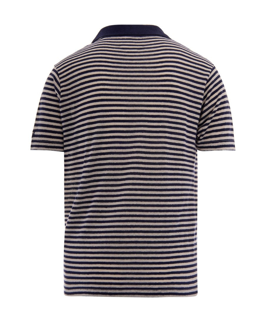 Mc2 Saint Barth Rye Striped Short-Sleeve Polo With Contrasting Collar