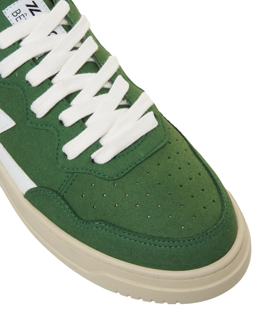 Zeta Green Sneakers With Rounded Silhouette And Unique Logo