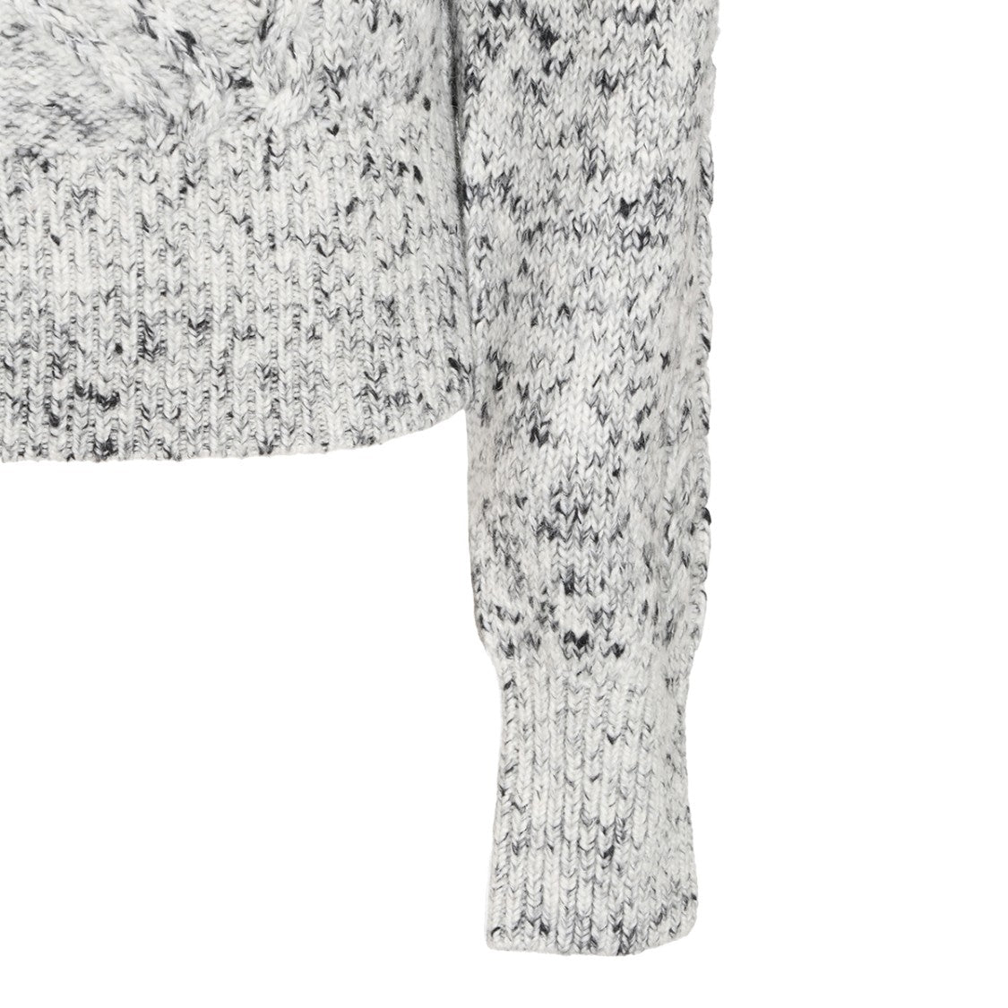 Isabel Marant Étoile Light Grey Textured Button Knit Sweater