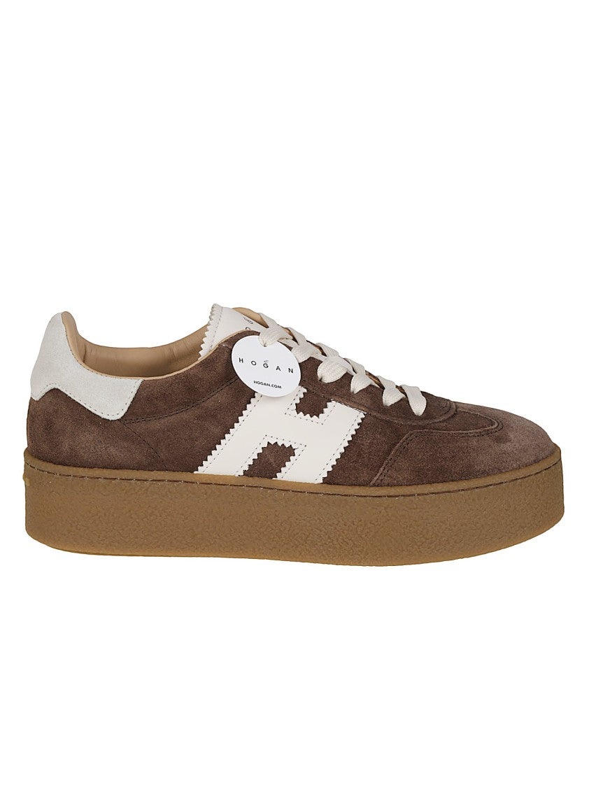 Hogan Brown H698 Suede Sneakers