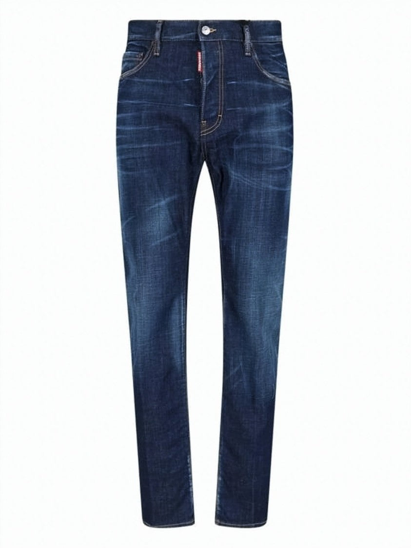 Dsquared2 Classic Five-Pocket Denim Pants With Subtle Whiskering