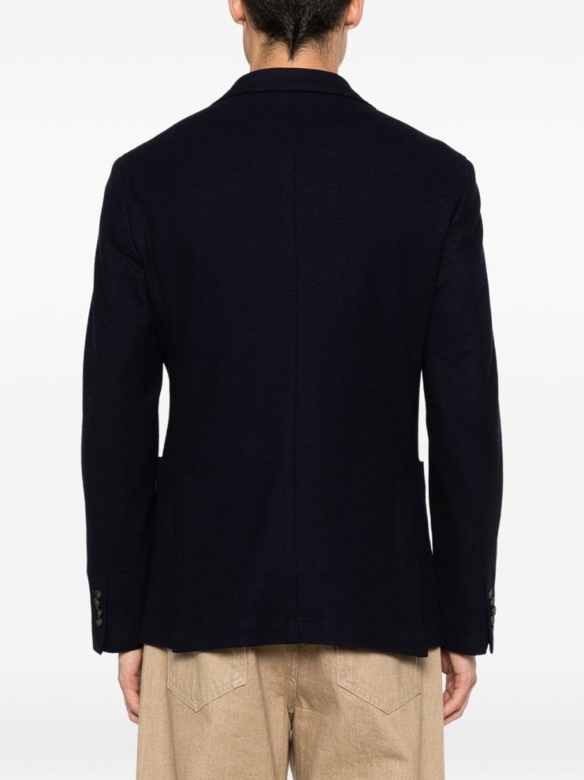 Manuel Ritz Tailored Blazer-Style Notch Lapels Cardigan