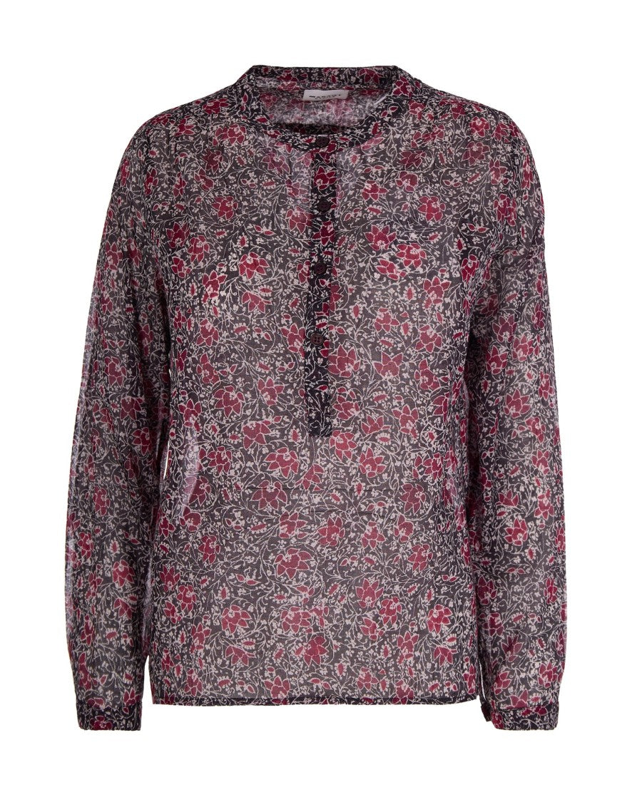 Isabel Marant Étoile Organic Cotton Voile Blouse With Floral Print