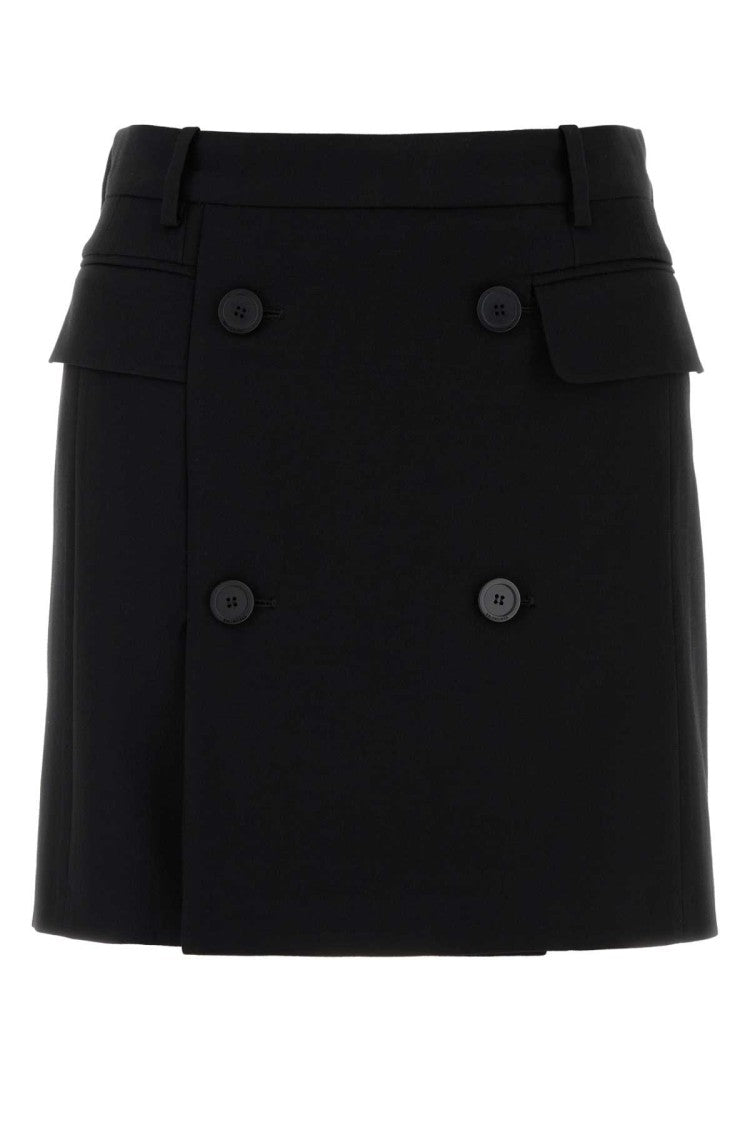 Balenciaga Black Twill Mini Skirt