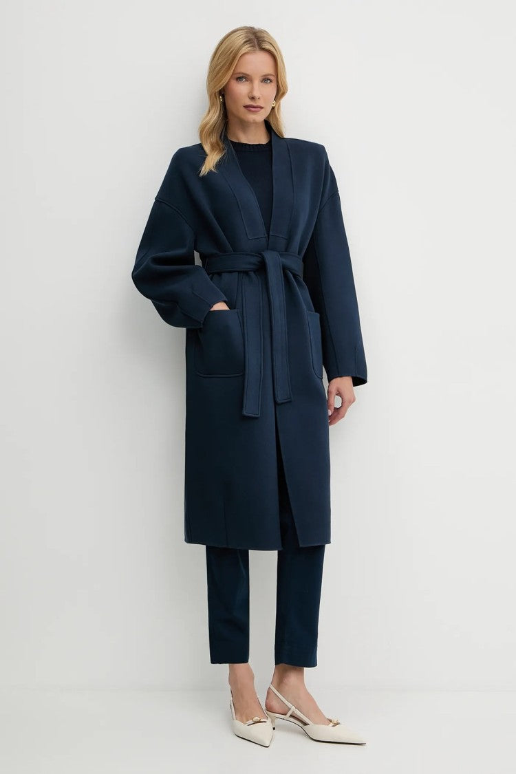 Max Mara Long Navy Blue Coat