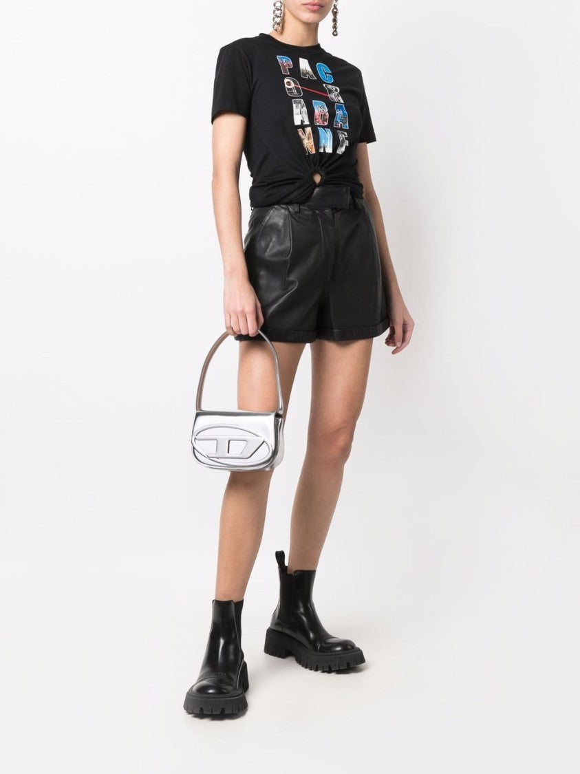 Diesel Shoulder Bag With Shiny Metallic Finish