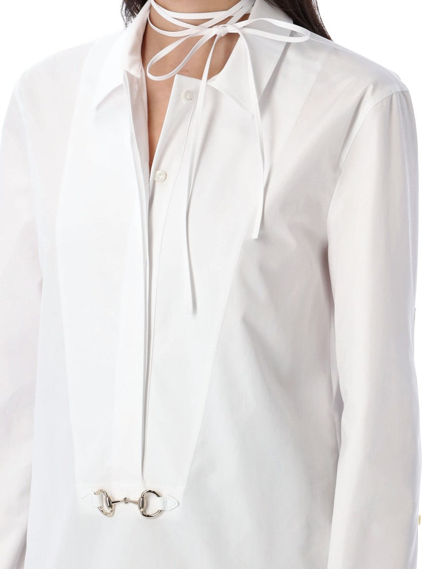 Gucci Cotton Poplin Shirt With Horsebit