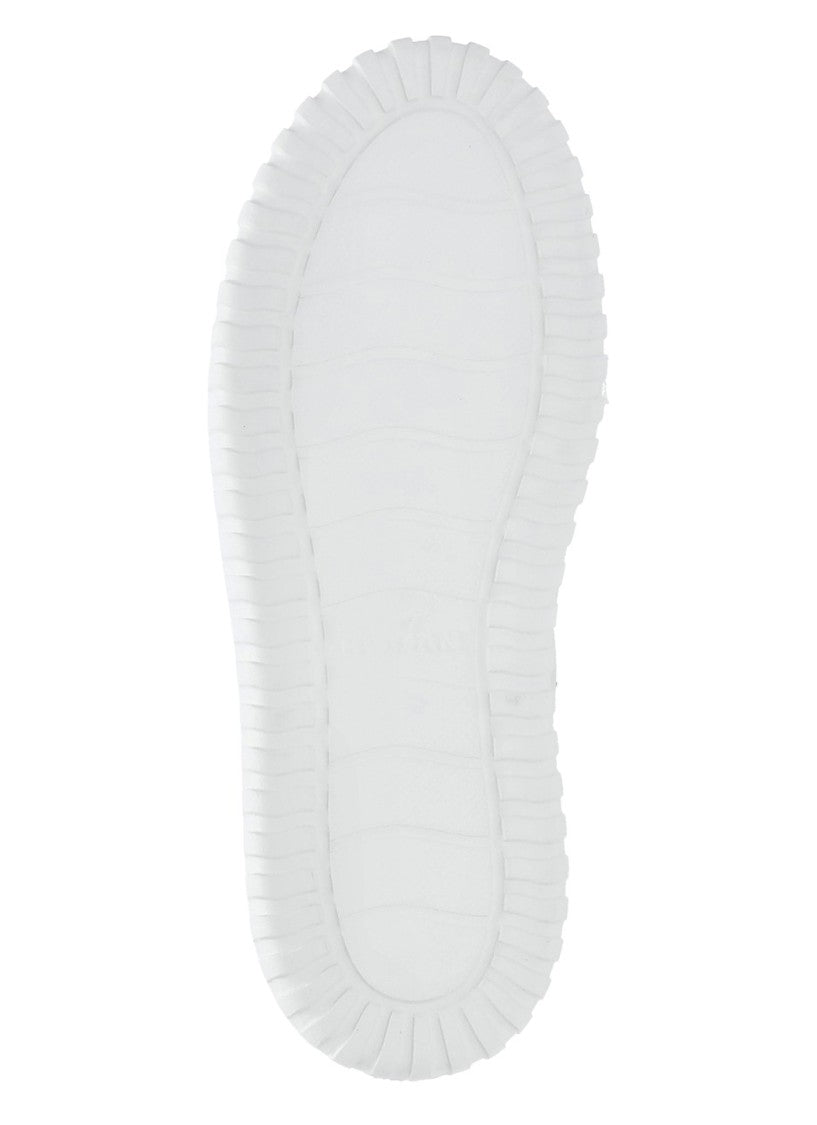Hogan White H-Stripes Leather Sneakers