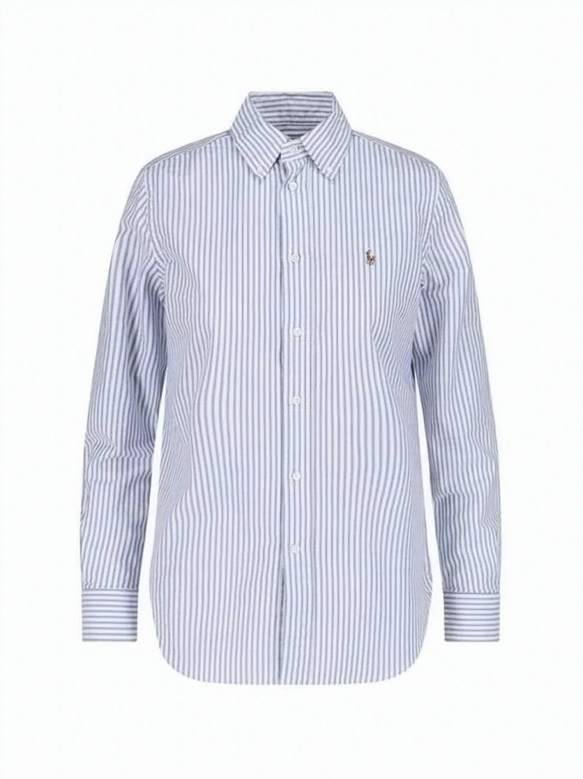Polo Ralph Lauren Vertical Stripe Long-Sleeved Button-Up Shirt With Classic Collar