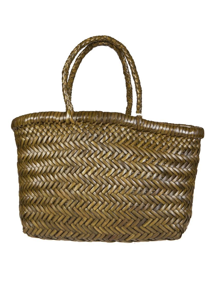 Dragon Diffusion Woven Basket-Style Tote Bag With Braided Handles