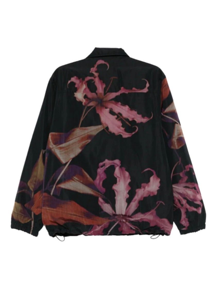 Dries Van Noten Printed Vorries Abstract Floral Bomber Jacket