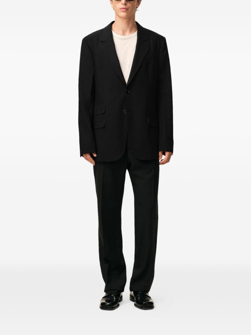 Ami Paris Black Double Pocket Classic Lapel Jacket