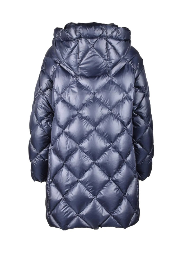 Annie Paris Quilted Blue Down Jacket