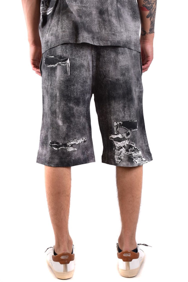 Diesel Multicolor Cotton Distressed Shorts