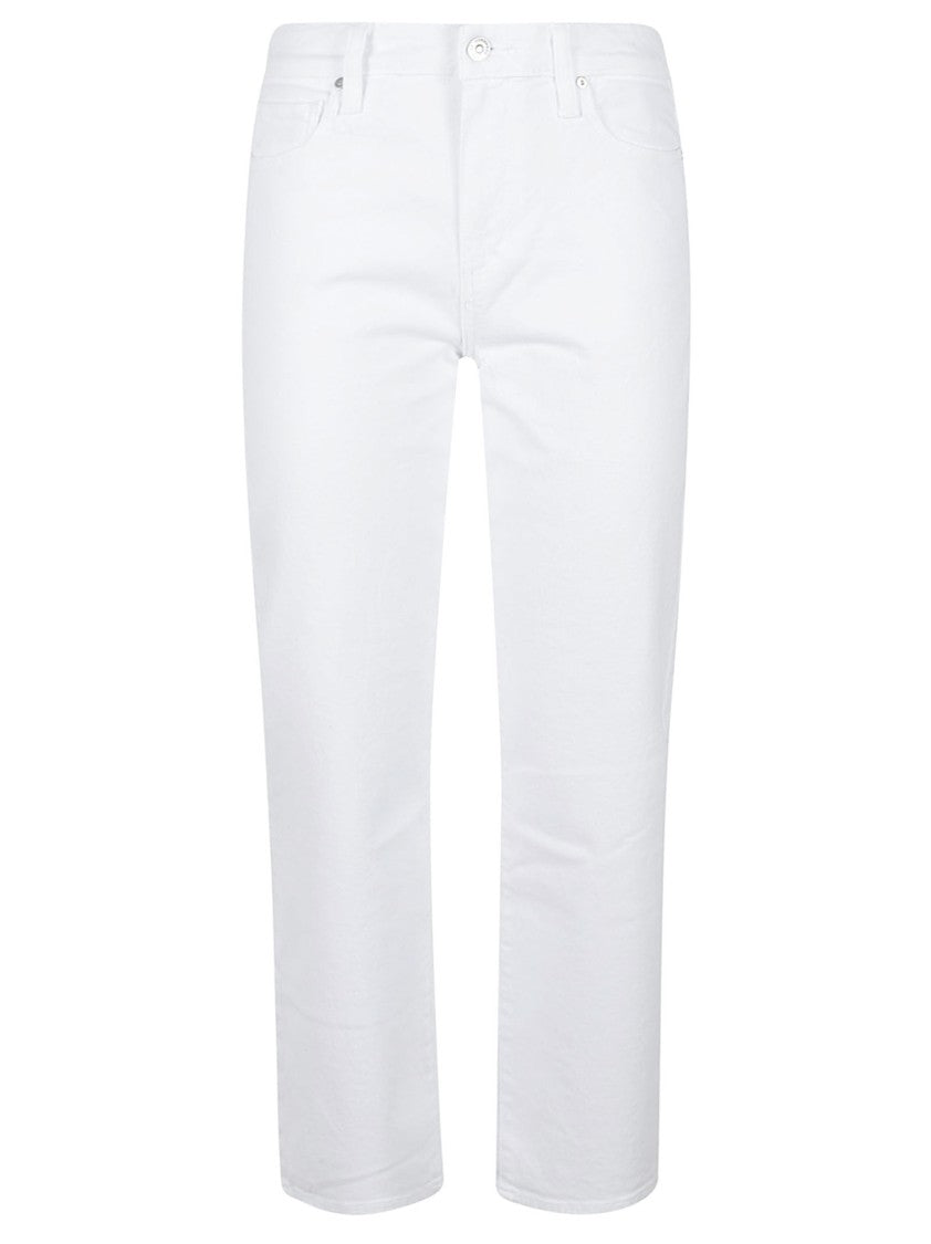 Paige Crisp White Ankle-Length Trousers
