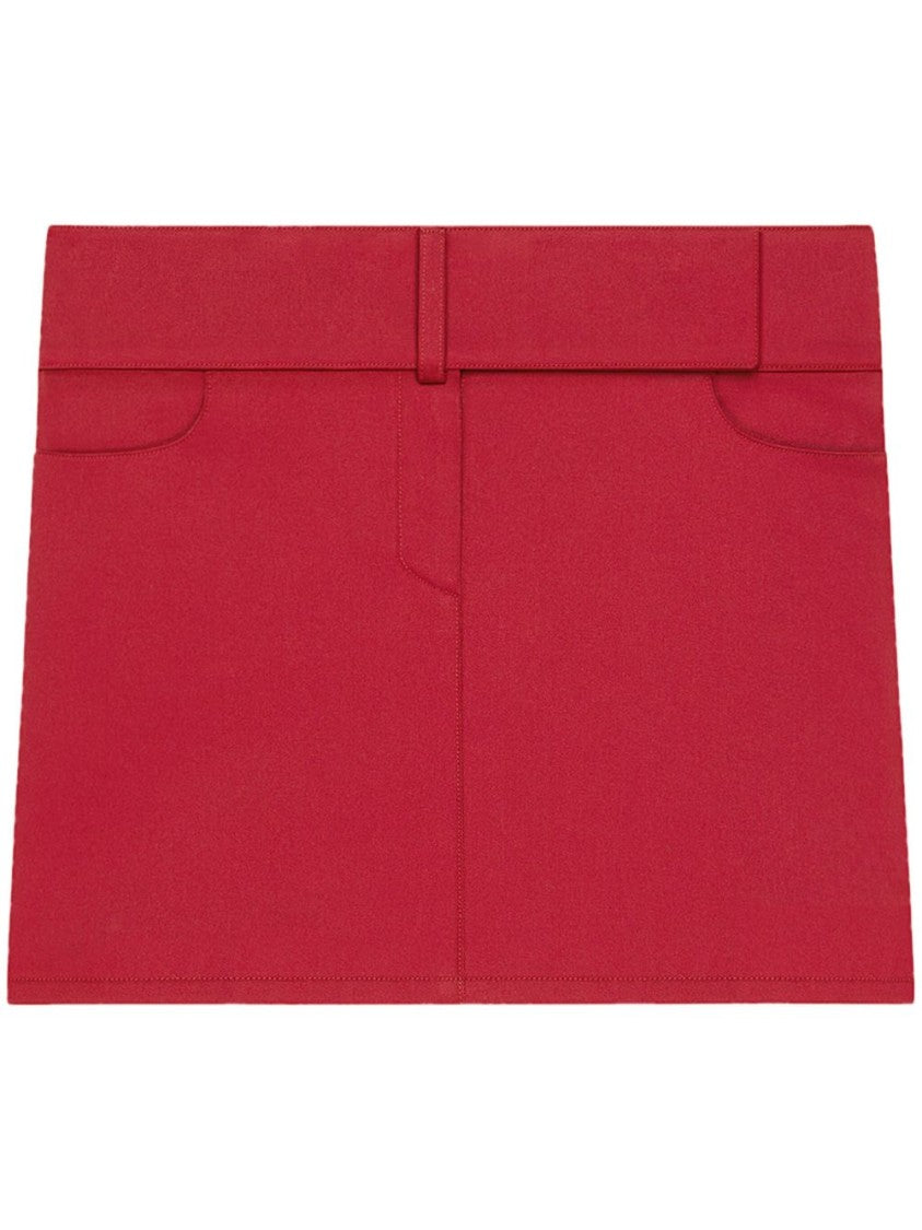 Courrèges Belted Mini Skirt With Concealed Front Fastening