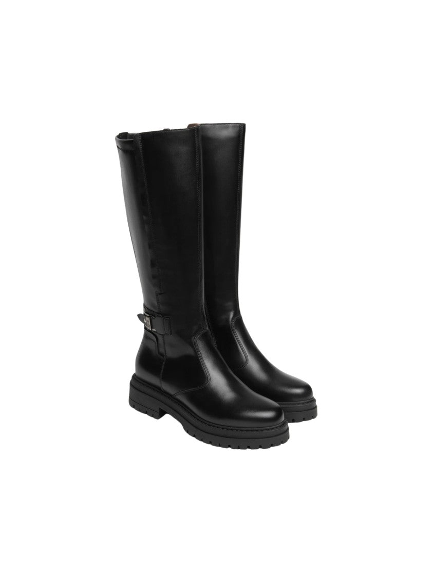 Nero Giardini Gio Technical Fabric Leather Ankle Boots
