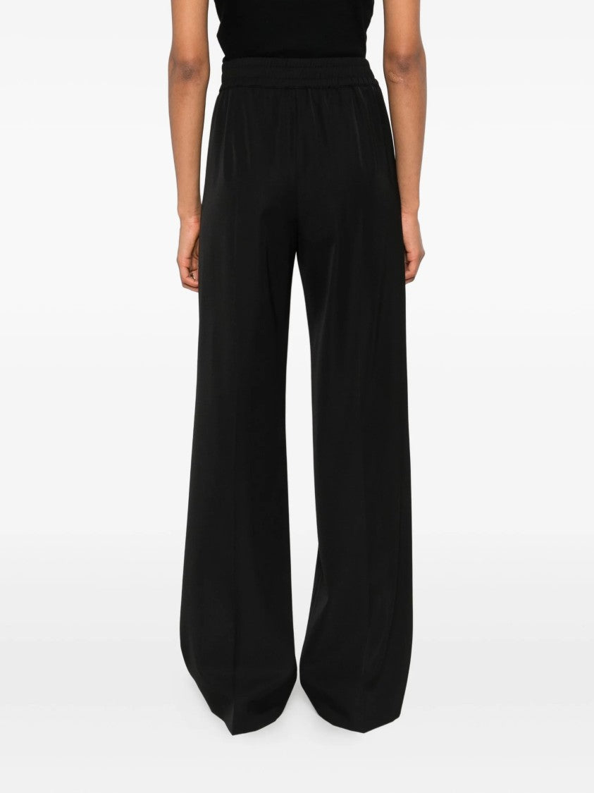 Dolce & Gabbana Wide-Leg High Elastic Waist Wool Pants