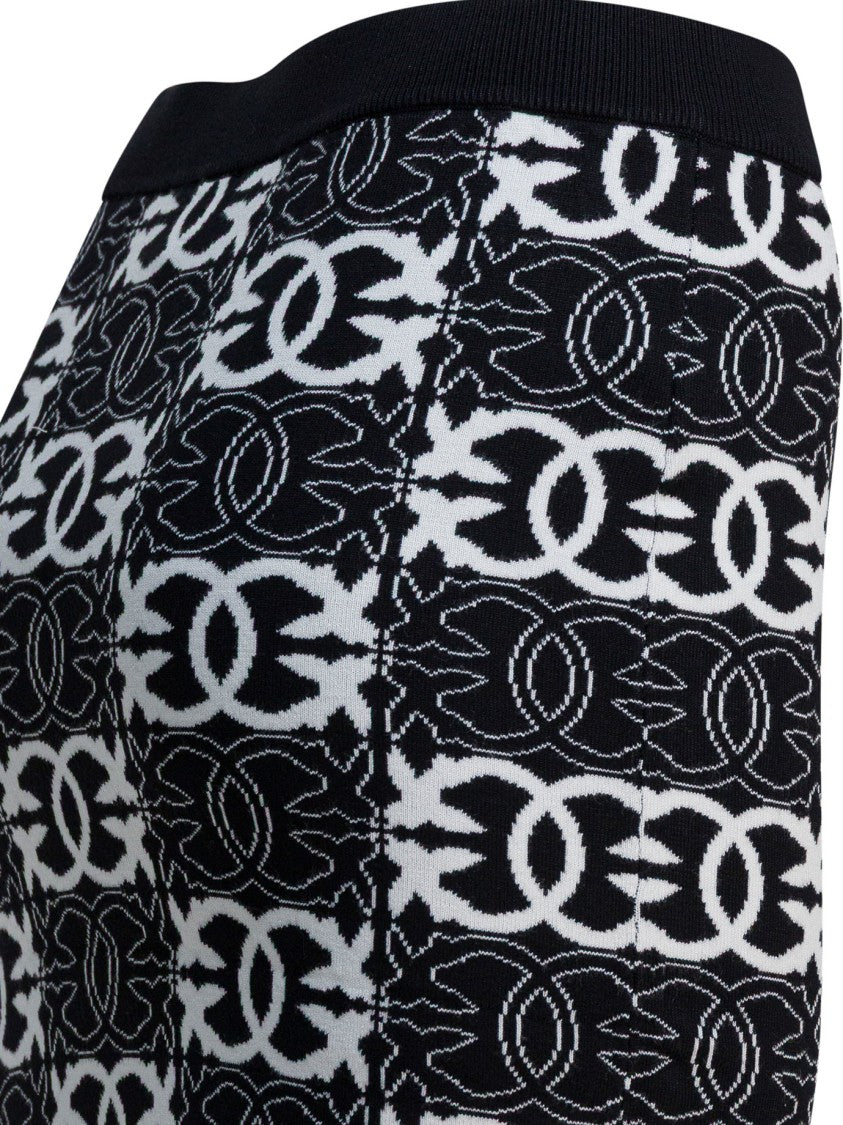 Pinko Fitted Mini Skirt With Bold Geometric Pattern