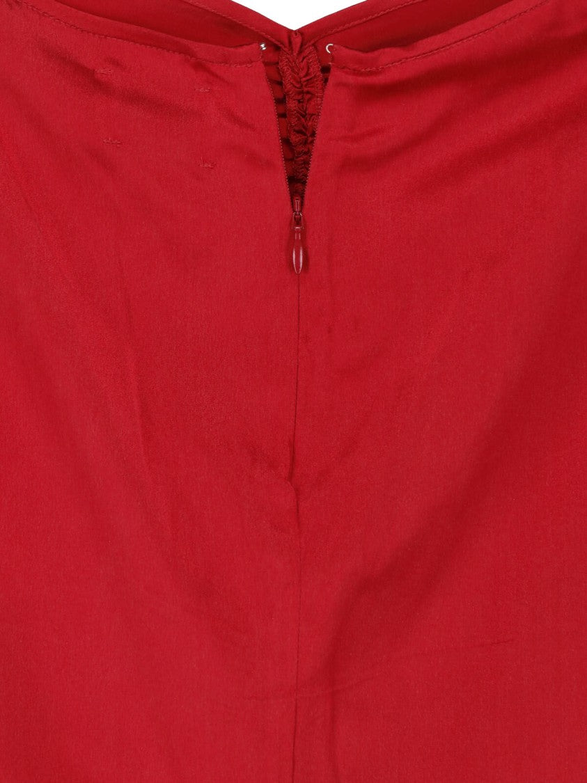 Isabel Marant Silk Midi Skirt With Gathered Waist Design