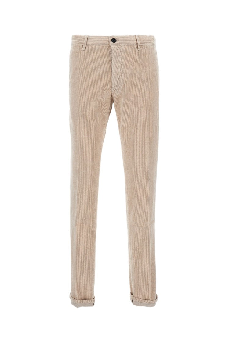 Incotex Beige Corduroy Velvet Tailored Pants